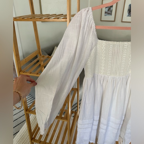 Pink Lily white long sleeve boho dress - Picture 4 of 7